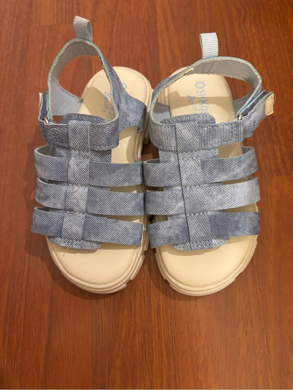 OshKosh B'gosh Light Blue Denim-Style Strappy Kids Sandals